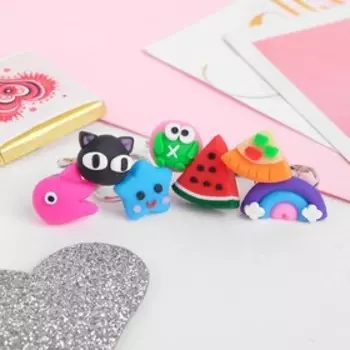 Кольцо детское Выбражулька «Заповедник», форма МИКС, разноцветное, безразмерное