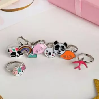 Кольцо детское «Выбражулька» зверюшки, форма МИКС, цветное, безразмерное