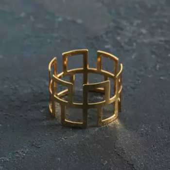 Кольцо для салфетки «Гео», 4,53 см, цвет золотой