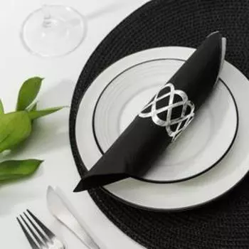 Кольцо для салфетки «Рэн», 4,55 см, цвет серебряный