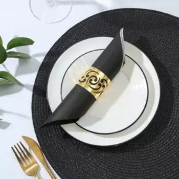 Кольцо для салфетки «Узор», 44,2 см, цвет золотой