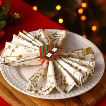 Кольцо для салфеток Доляна «Зимний домик», новогоднее, 66 см