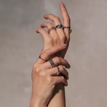 Кольцо безразмерное «Сетка», цвет серебро