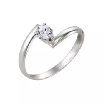 Кольцо «Крошка», посеребрение, цвет белый, 18,5 размер