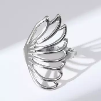 Кольцо «Крылья» сказочные, цвет серебро, безразмерное