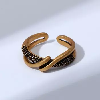 Кольцо "Медь" нахлёст, цвет медный, безразмерное