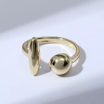 Кольцо "Медь" тогл, цвет золото, безразмерное