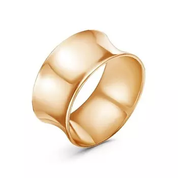 Кольцо «Минимал» изгиб, розовое золочение, 20 размер