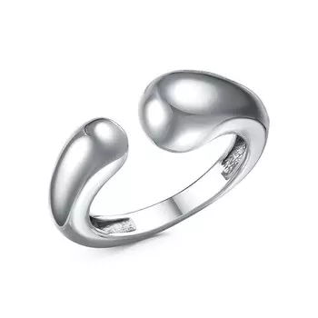 Кольцо «Минимал» объёмное, платинирование, 20 размер