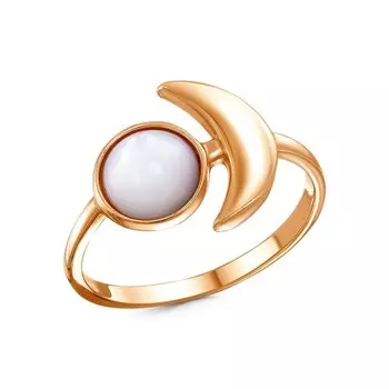 Кольцо «Перламутр» Луна, позолота, 17,5 размер