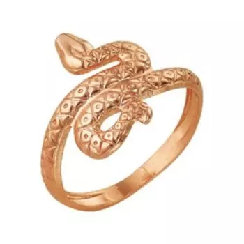 Кольцо позолота "Змея", 17,5 размер