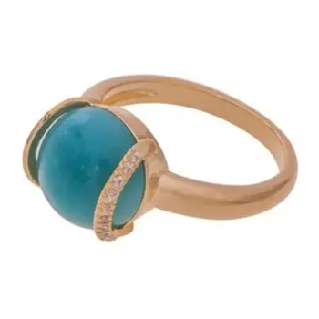 Кольцо с амазонитом "Элана' размер 16