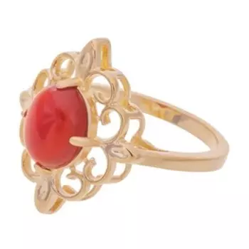 Кольцо с красным агатом "Констанция" размер 16