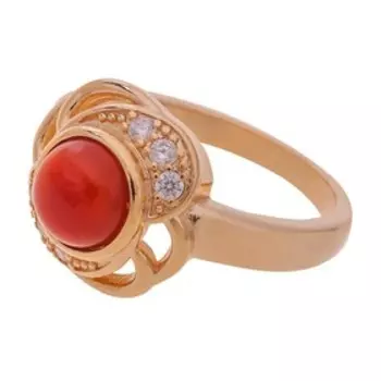 Кольцо с красным агатом "Серенада" размер 20