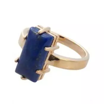 Кольцо с лазуритом "Марго", позолота с родированием , размер 16