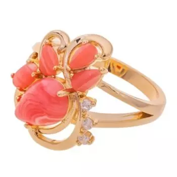 Кольцо с родохрозитом "Азалия" размер 16