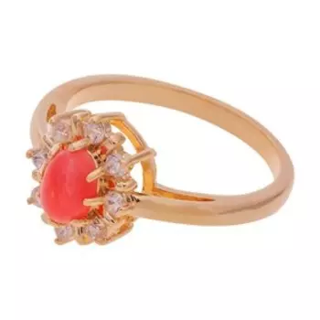 Кольцо с родохрозитом "C лучами" размер 20