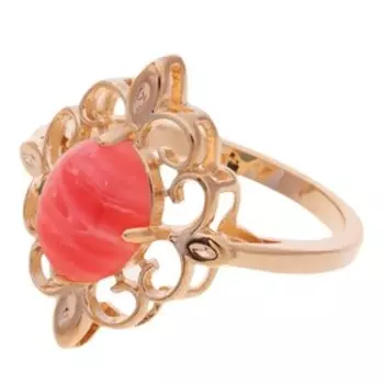 Кольцо с родохрозитом "Констанция" размер 16