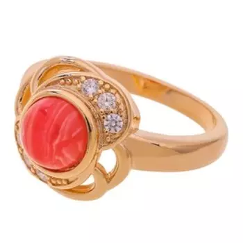 Кольцо с родохрозитом "Серенада" размер 20