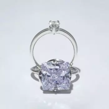 Кольцо "Северное сияние" посеребрение, цвет белый, 18,5 размер