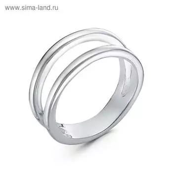 Кольцо "Симпл" рамка, посеребрение, 15 размер