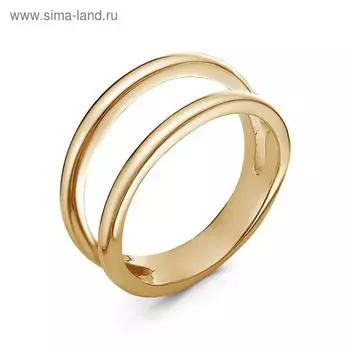 Кольцо "Симпл" рамка, розовое золочение, 15 размер