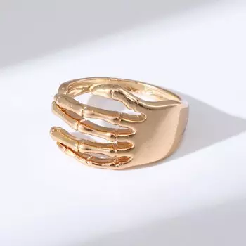 Кольцо «Скелет» кисть, цвет золото, безразмерное