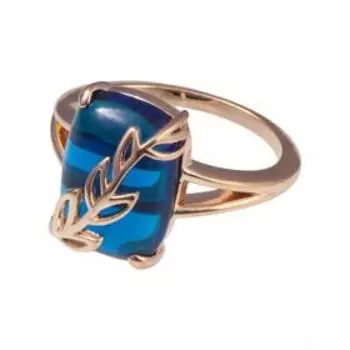 Кольцо со шпинелью "Диана", позолота с родированием , размер 16