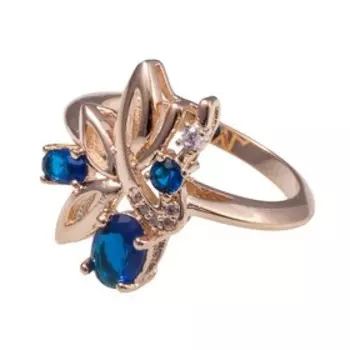 Кольцо со шпинелью "Лесная мелодия", позолота с родированием, размер 19