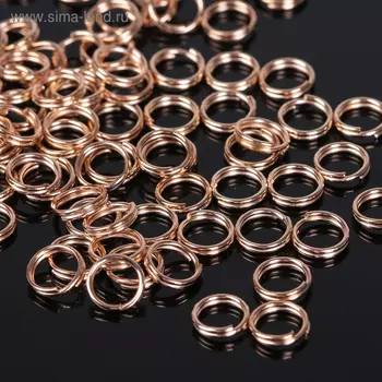 Кольцо соединительное двойное, неразъёмное 0,6 см (набор 50 г, ± 510 шт.) СМ-1025, цвет золото