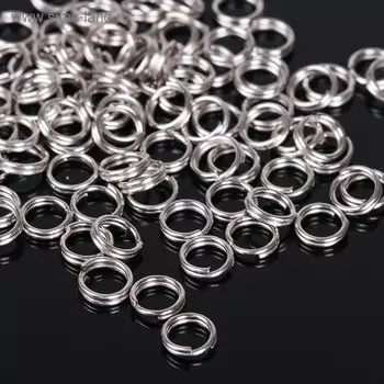 Кольцо соединительное двойное, неразъёмное 0.6 см (набор 50 г, ± 510 шт.) СМ-1025, цвет серебро