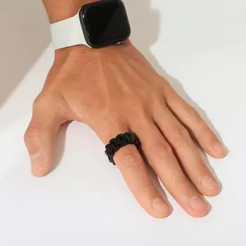 Кольцо «Стальное» механизм, цвет чёрный, 20 размер