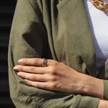 Кольцо «Волна» завитое, цвет золото, безразмерное