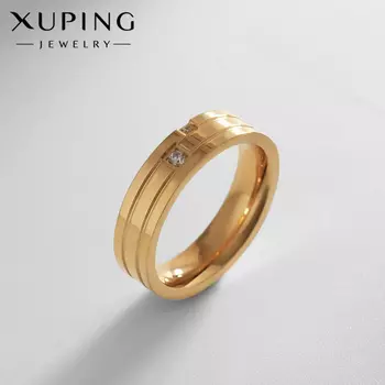 Кольцо XUPING донна, белое в золоте, размер 18