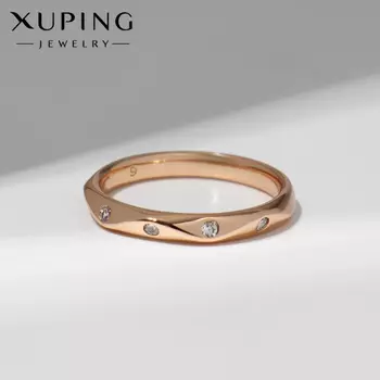 Кольцо XUPING изыск, цвет белый в золоте, размер 18