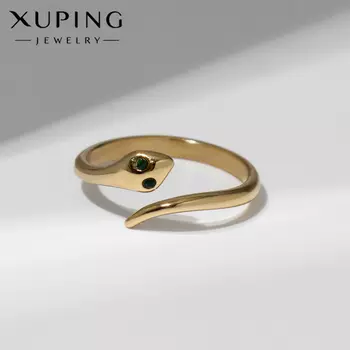 Кольцо XUPING змейка, цвет золото, размер 16