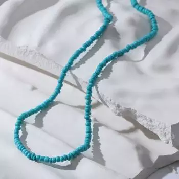 Колье "Бисер" лёгкость, цвет морской, 40 см