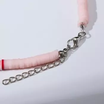 Колье "Бисер" на резинке, жвачка, цвет розовый, L=40