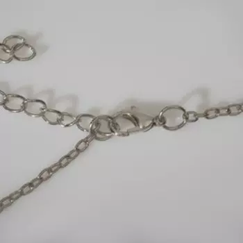 Колье «Булавки», цветное в серебре, L= 45 см