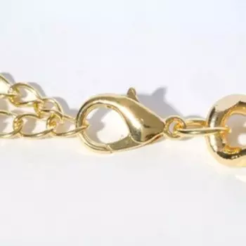 Колье «Цепь голден» грань, цвет золото, 45 см