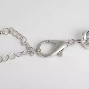 Колье «Цепь объёмная» малая, цвет серебро, 45 см