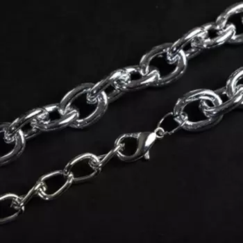 Колье «Цепь» шар, цвет серебро, L=35 см