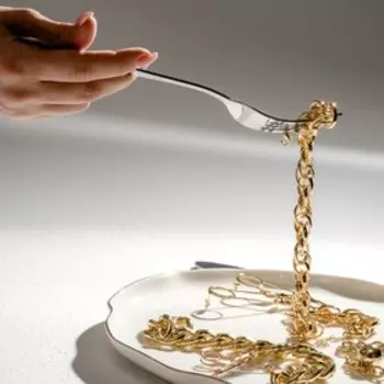 Колье "Цепь" стандарт, цвет золото , длина 45см