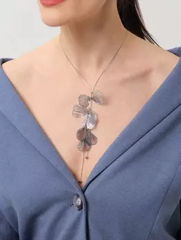 Колье «Цветок» легкость, цвет серебро