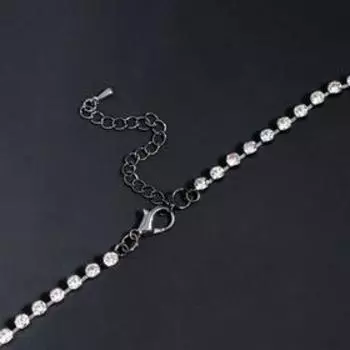 Колье "Нить" прямоугольный элемент, цвет серый, L=70