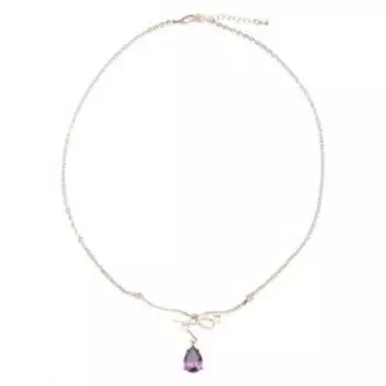 Колье с аметистом "Аврора", позолота с родированием