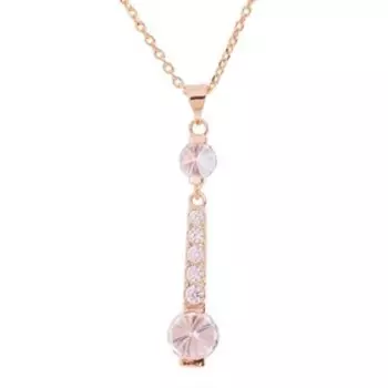 Колье с хрусталем "Слеза Афродиты", позолота с родированием