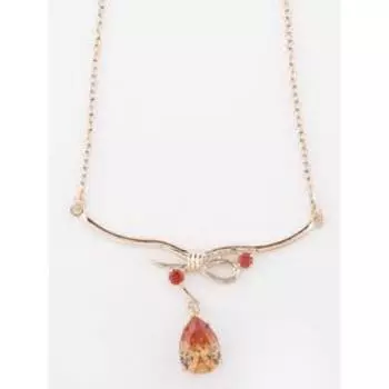 Колье с разноцветными фианитами "Аврора", позолота с родированием