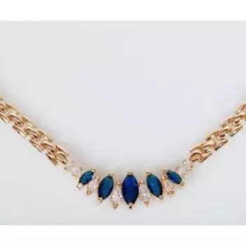 Колье со шпинелью "Новое", позолота с родированием