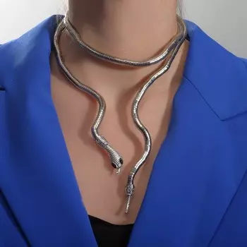 Колье-трансформер «Змея», цвет чернёное серебро, 90 см